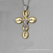 Gold and silver christian pendants for men,jewelry jesus pendant crosses